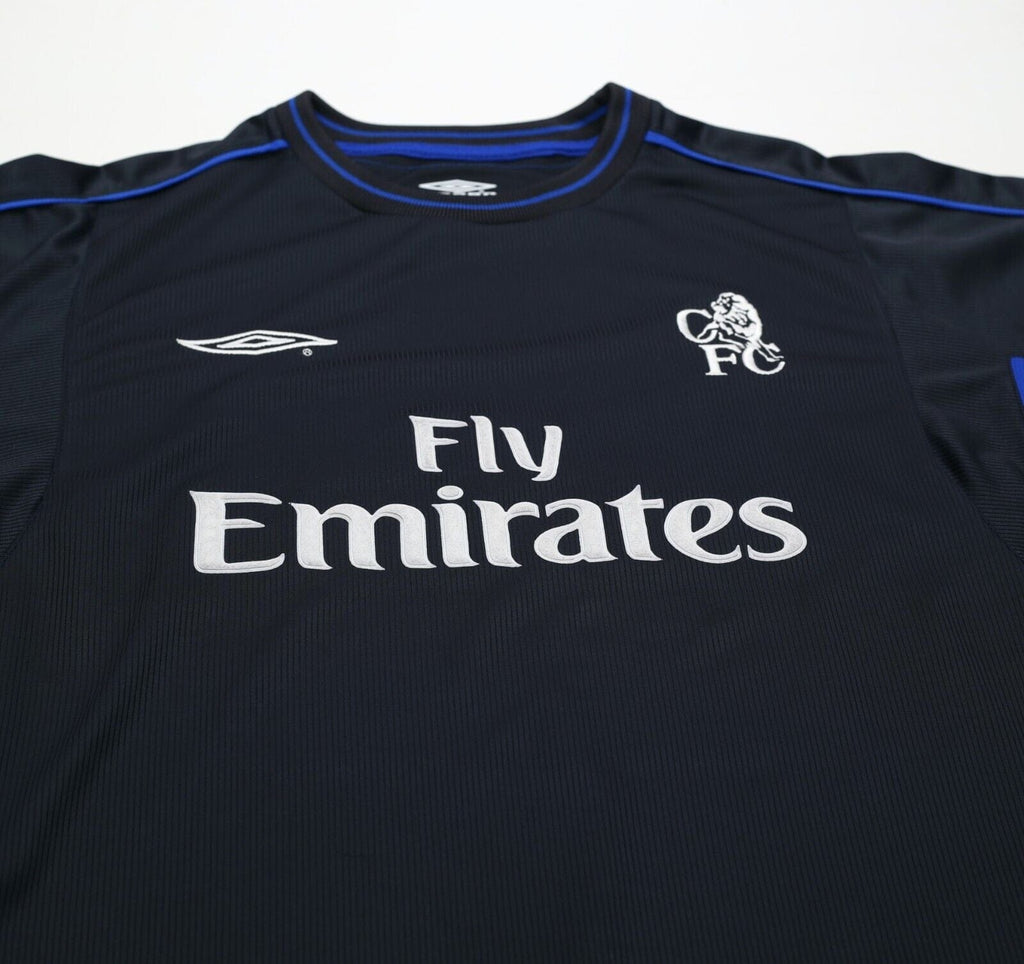 2002/04 GUDJOHNSEN #22 Chelsea Vintage Umbro Long Sleeve Away Football Shirt XL