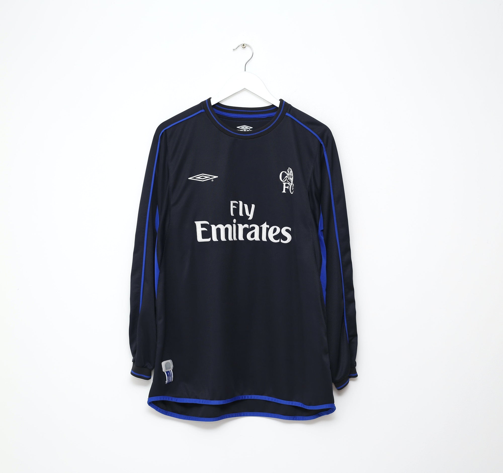 2002 04 GUDJOHNSEN 22 Chelsea Vintage Umbro Long Sleeve Away Football Football Shirt Collective