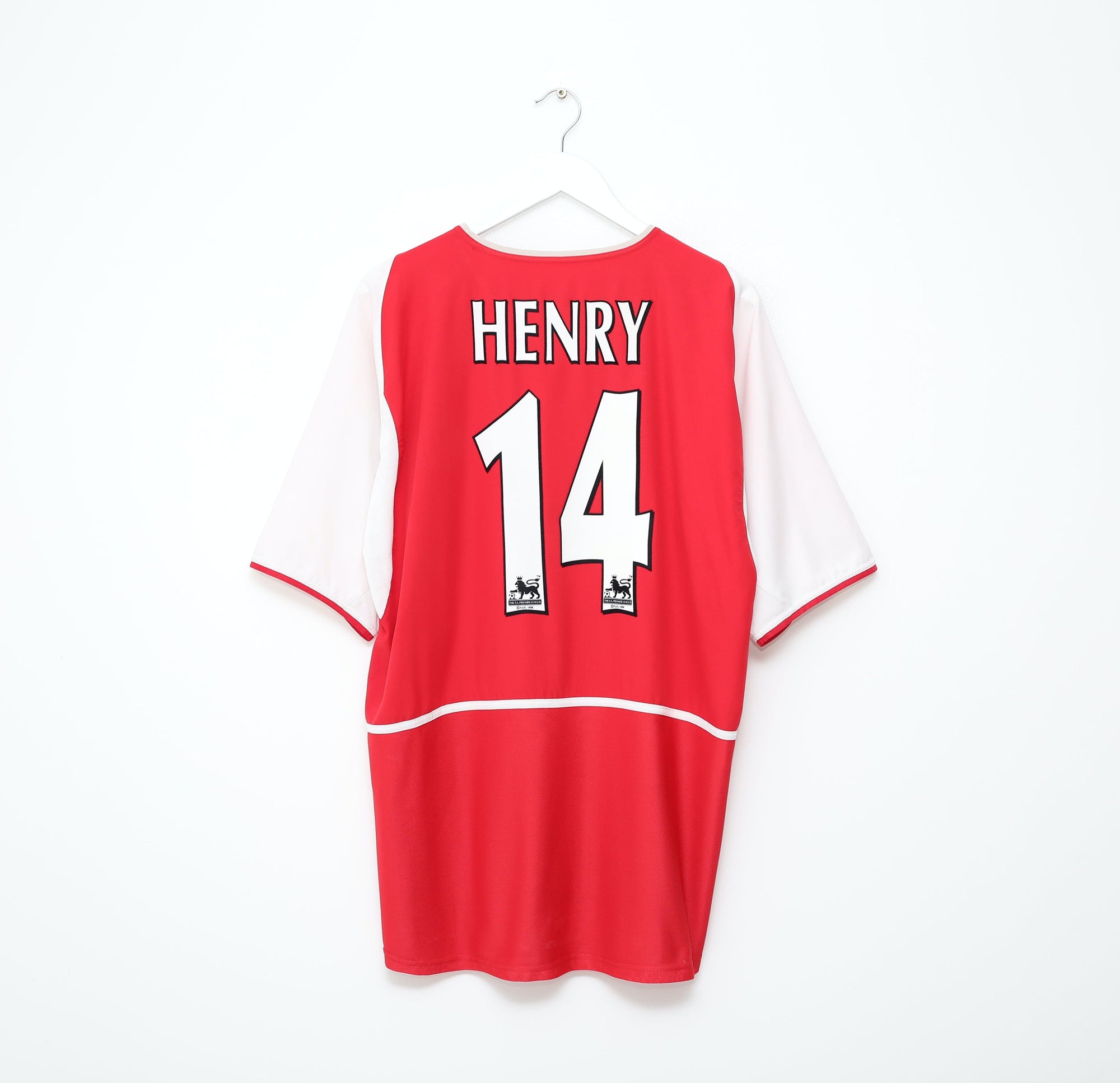 2002/04 HENRY #14 Arsenal Vintage Nike Home Football Shirt Jersey (XL)