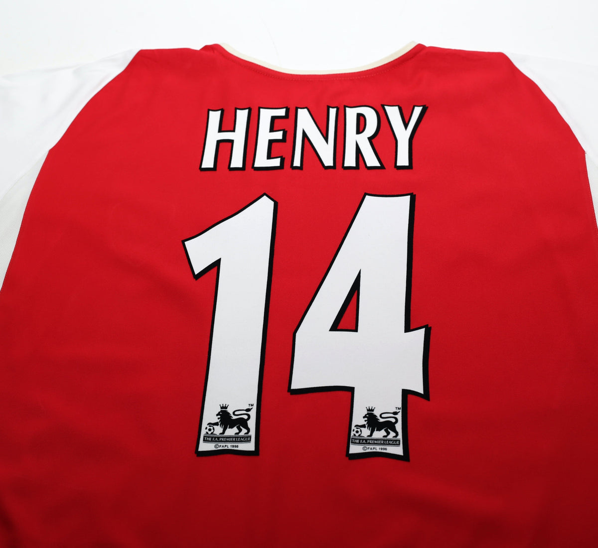 2002/04 HENRY #14 Arsenal Vintage Nike Home Football Shirt Jersey (XL)