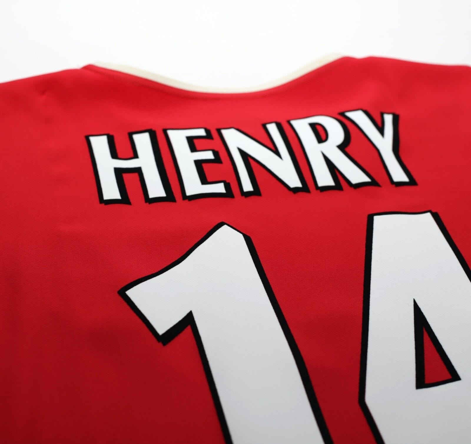 2002/04 HENRY #14 Arsenal Vintage Nike Home Football Shirt (XL)