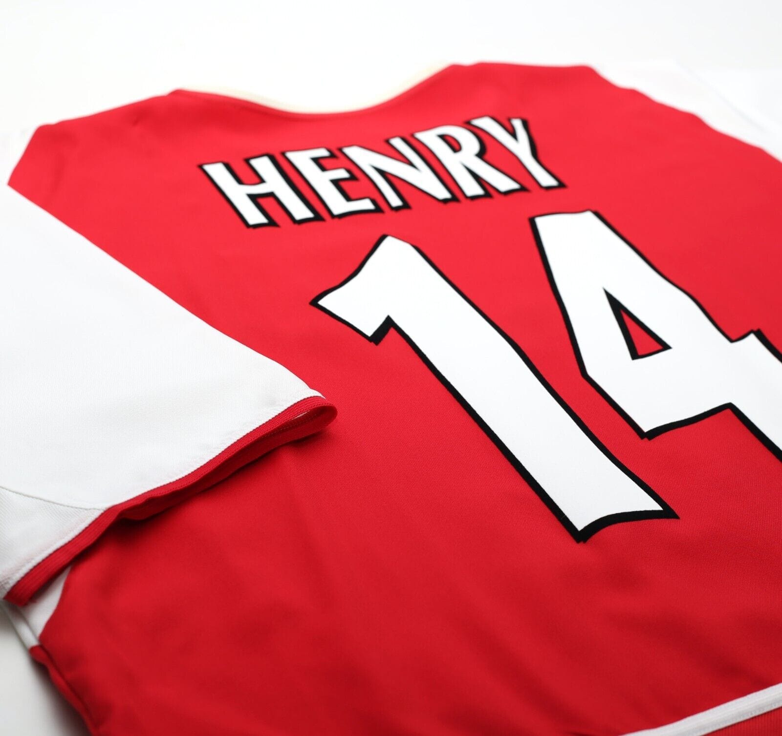 2002/04 HENRY #14 Arsenal Vintage Nike Home Football Shirt (XL)