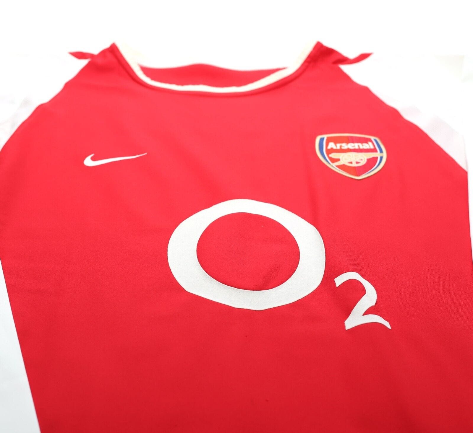 2002/04 HENRY #14 Arsenal Vintage Nike UCL Home LS Football Shirt Jersey (L)