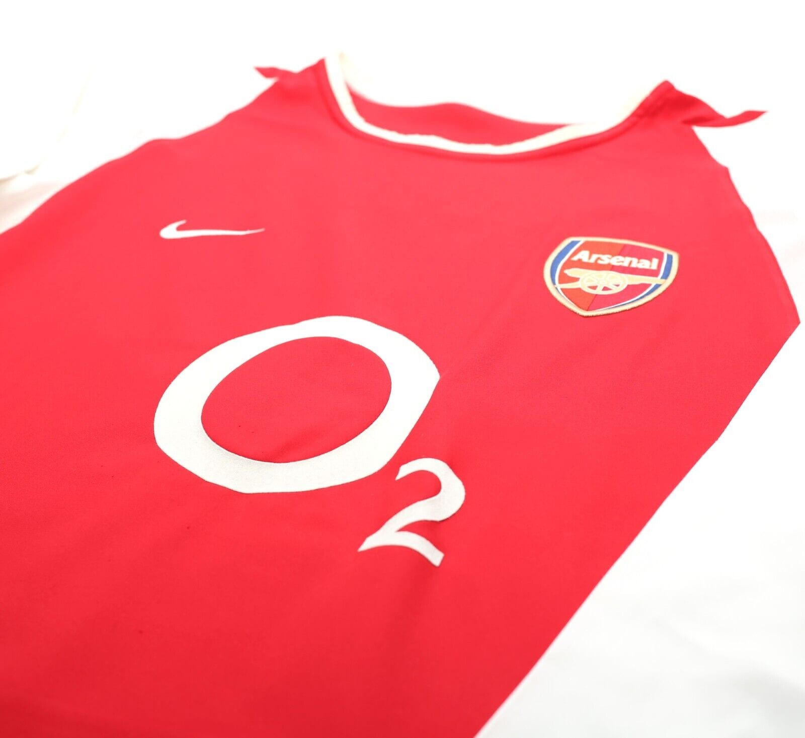 2002/04 HENRY #14 Arsenal Vintage Nike UCL Home LS Football Shirt Jersey (L)