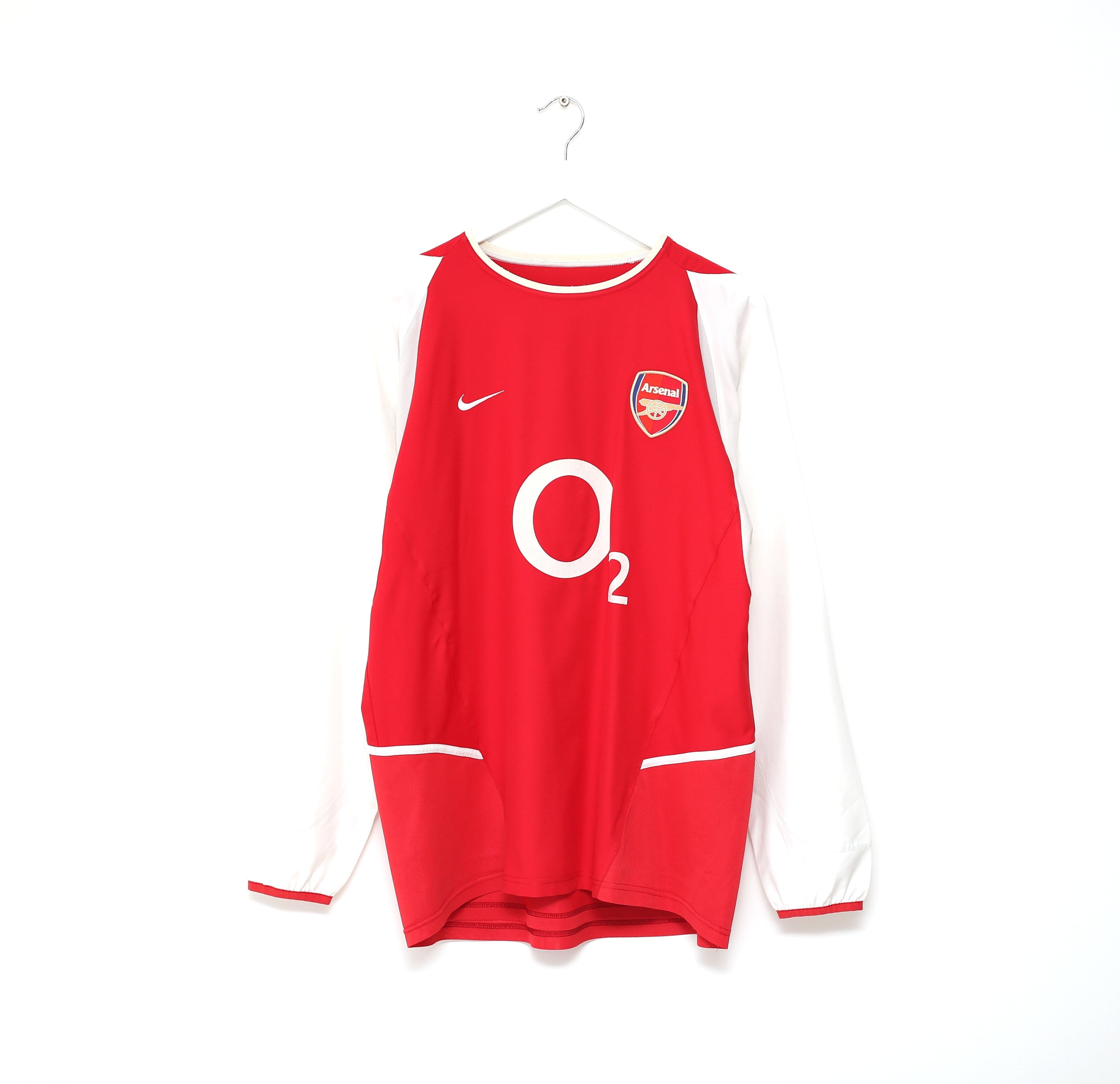 2002/04 HENRY #14 Arsenal Vintage Nike UCL Home LS Football