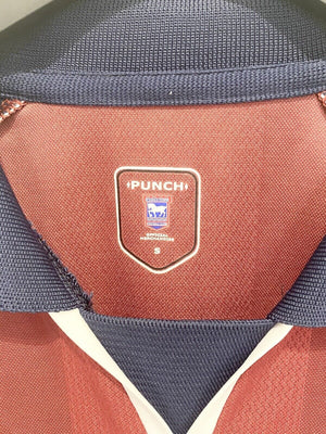 2002/04 IPSWICH TOWN Vintage Punch Long Sleeve Away Football Shirt (S) Bent Era