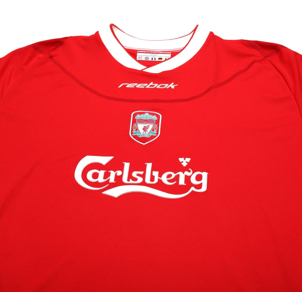 2002/04 KEWELL #7 Liverpool Vintage Reebok Home Football Shirt Jersey (XL)