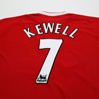 2002/04 Kewell #7 Liverpool Vintage Reebok Home Football Shirt (L)