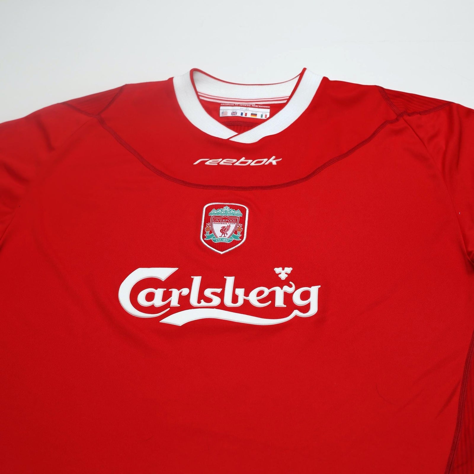 2002/04 Kewell #7 Liverpool Vintage Reebok Home Football Shirt (L)
