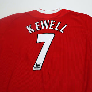 2002/04 Kewell #7 Liverpool Vintage Reebok Home Football Shirt (L)
