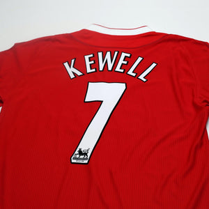 2002/04 Kewell #7 Liverpool Vintage Reebok Home Football Shirt (M)