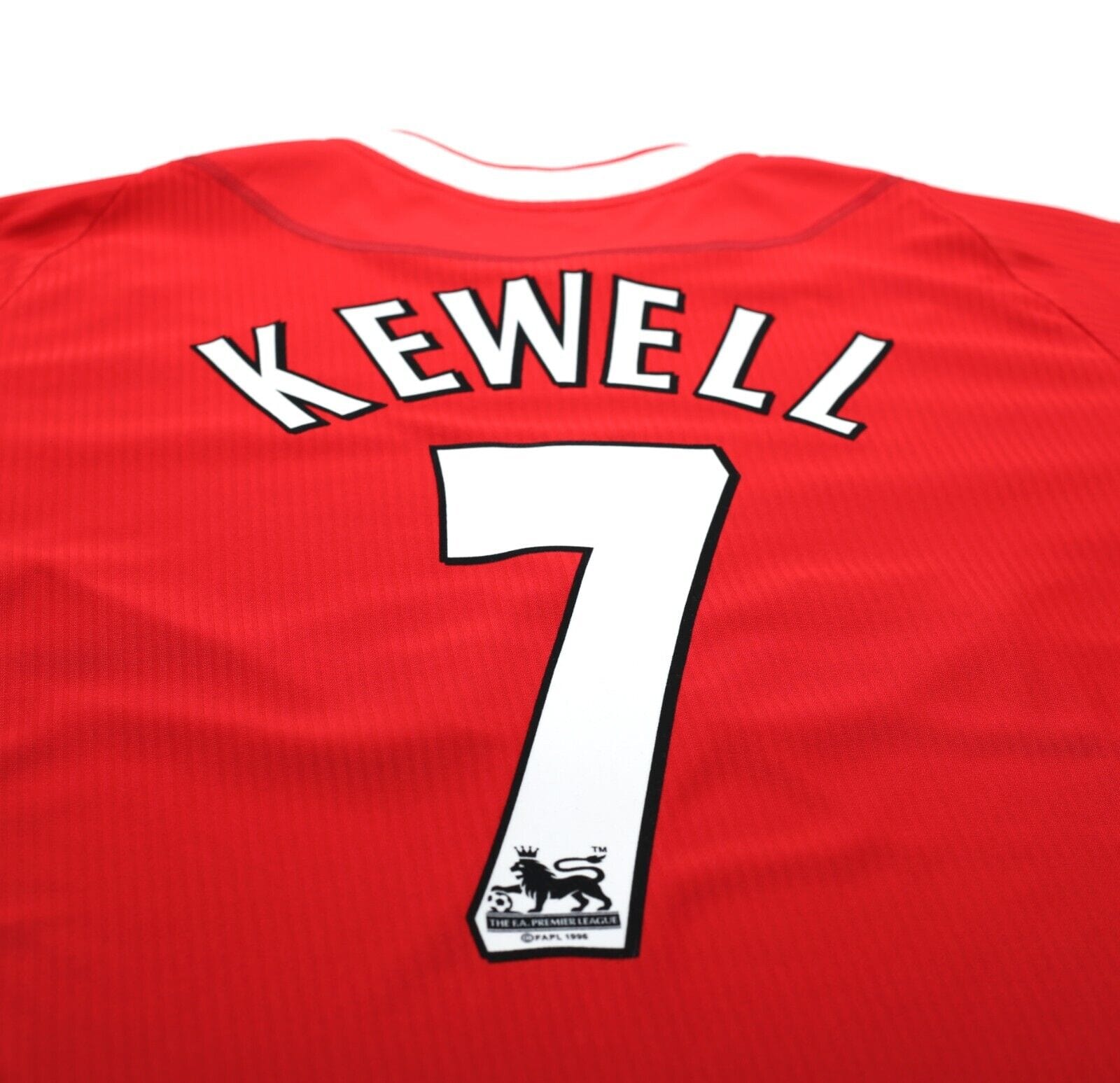 2002/04 KEWELL #7 Liverpool Vintage Reebok Long Sleeve Home Football Shirt (S)
