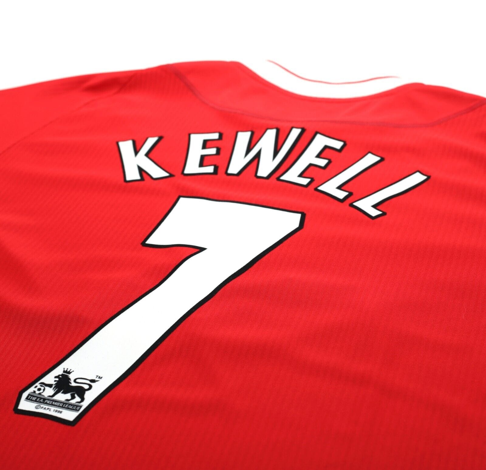 2002/04 KEWELL #7 Liverpool Vintage Reebok Long Sleeve Home Football Shirt (S)