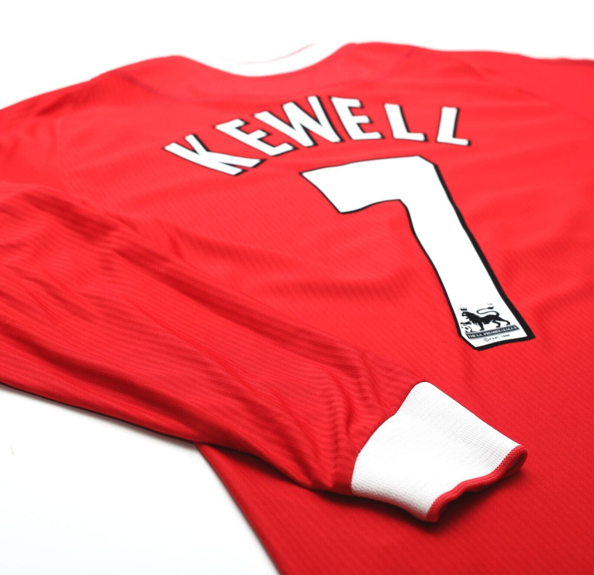 2002/04 KEWELL #7 Liverpool Vintage Reebok Long Sleeve Home Football Shirt (S)