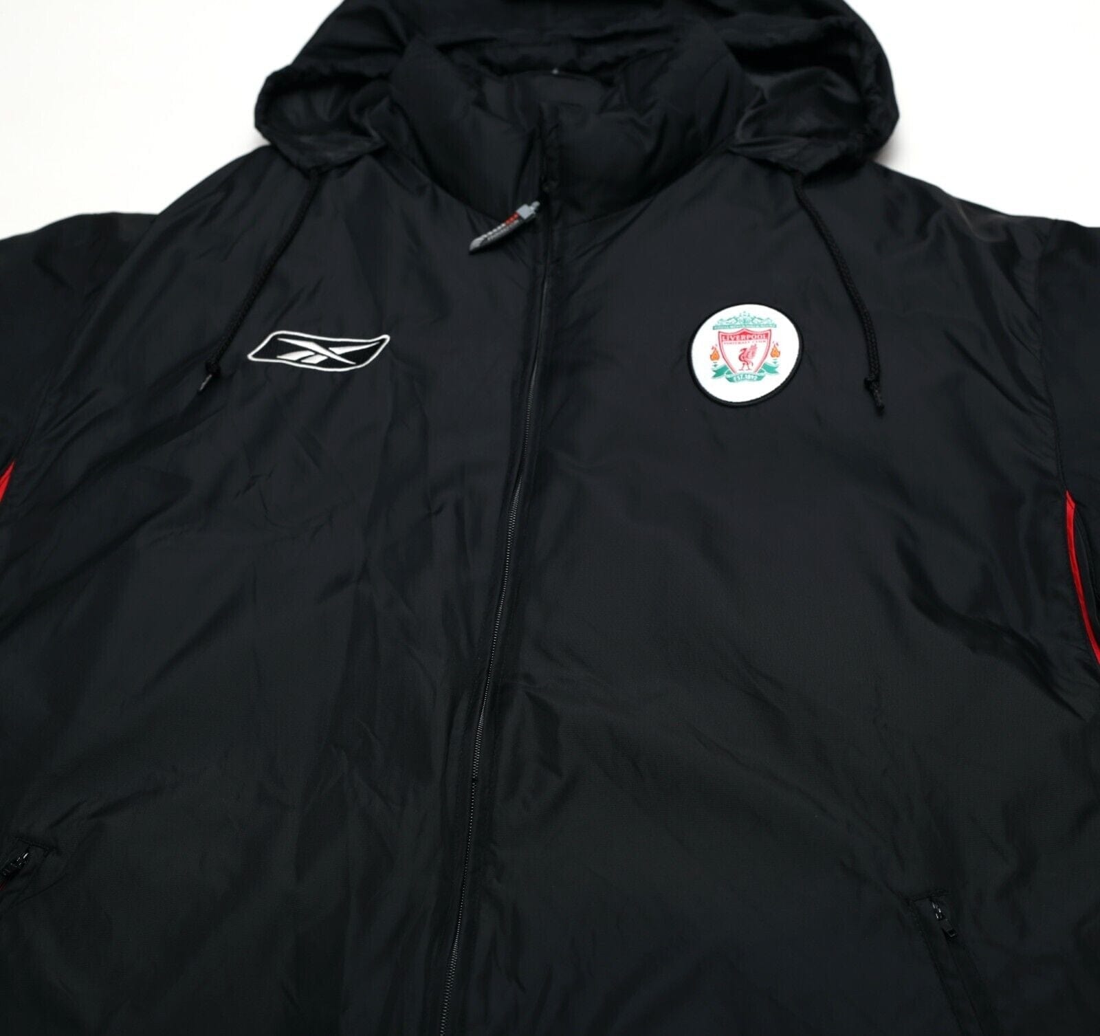 2002/04 LIVERPOOL Vintage Reebok Padded Football Bench Coat Jacket (M)
