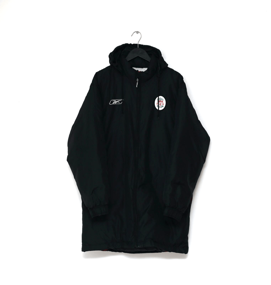 2002/04 LIVERPOOL Vintage Reebok Padded Football Bench Coat Jacket (M)