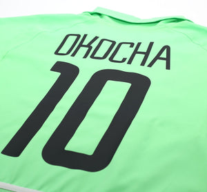 2002/04 OKOCHA #10 Nigeria Vintage Nike Home Football Shirt (M) PSG Bolton