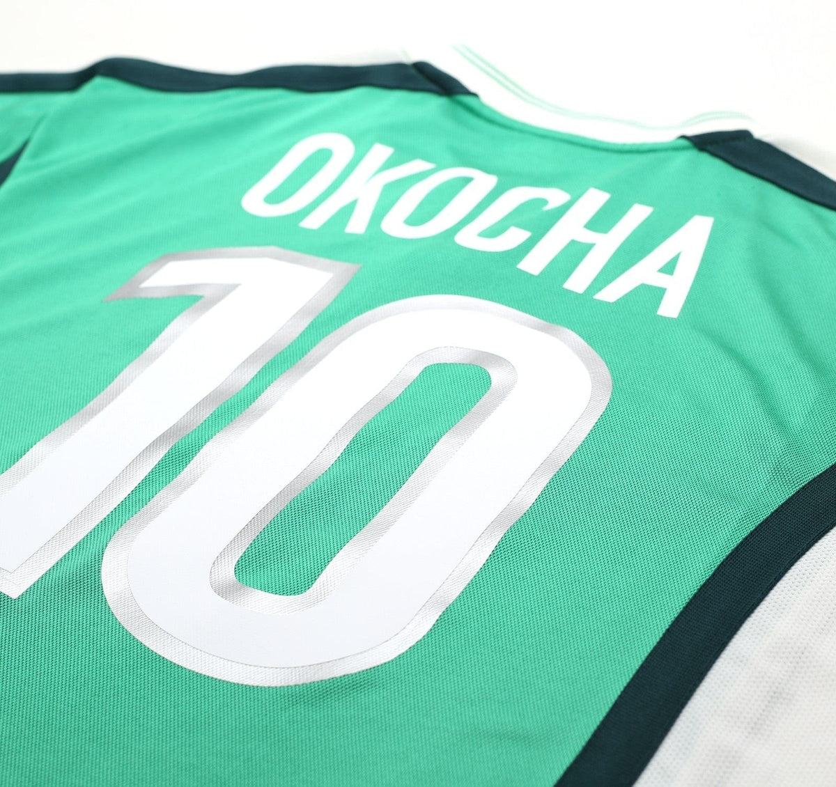 2002/04 OKOCHA #10 Nigeria Vintage Nike Home Football Shirt (XL) PSG 98