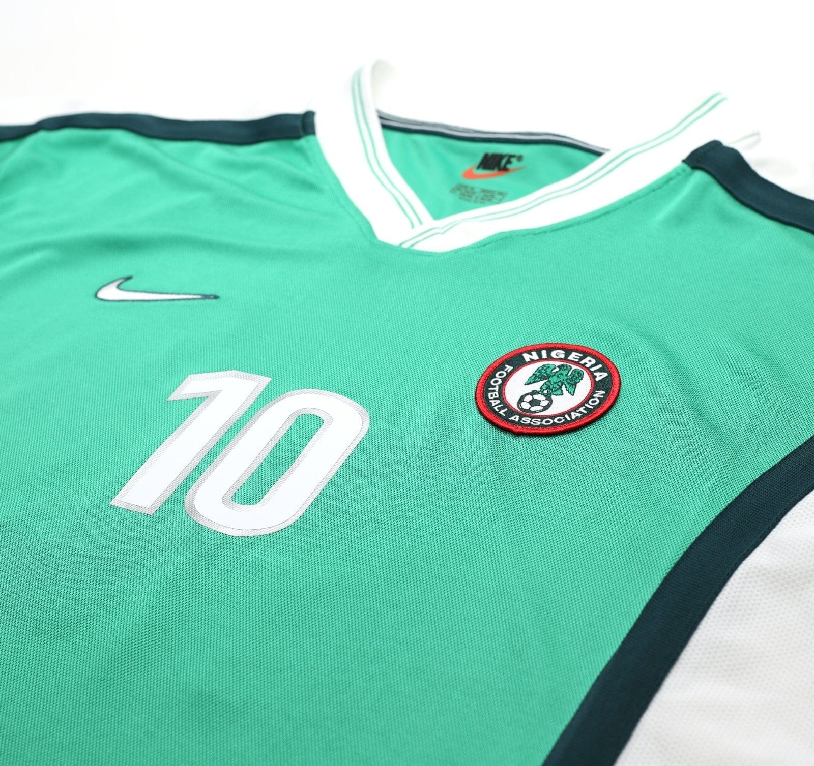 2002/04 OKOCHA #10 Nigeria Vintage Nike Home Football Shirt (XL) PSG 98