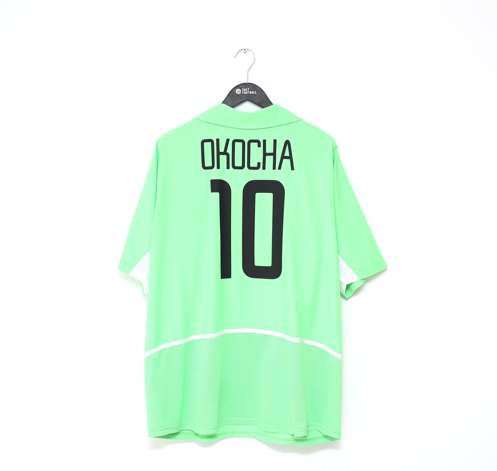 2002/04 OKOCHA #10 Nigeria Vintage Nike Home Football Shirt (XXL) PSG Bolton