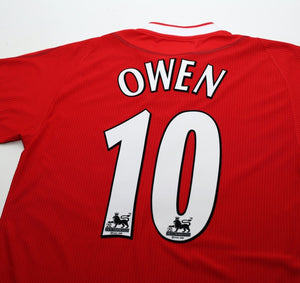 2002/04 OWEN #10 Liverpool Vintage Reebok Home Football Shirt (S) 36/38