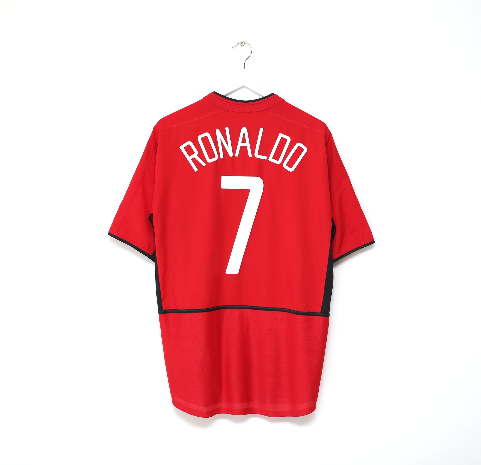 2002/04 RONALDO #7 Manchester United Vintage UCL Nike Home Football Shirt (L)