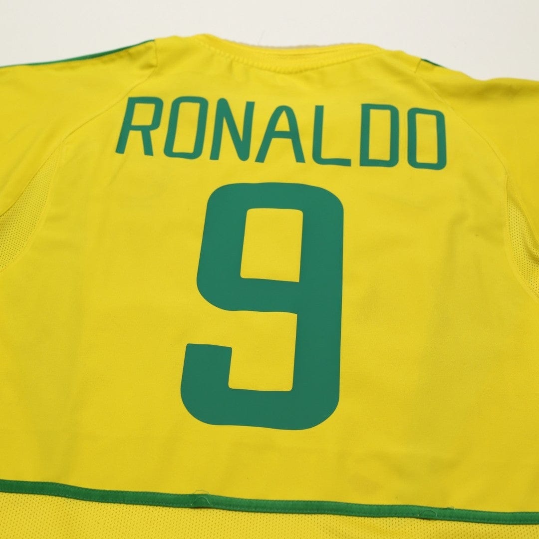 2002/04 Ronaldo #9 Brazil Vintage Nike Home Football Shirt (M)