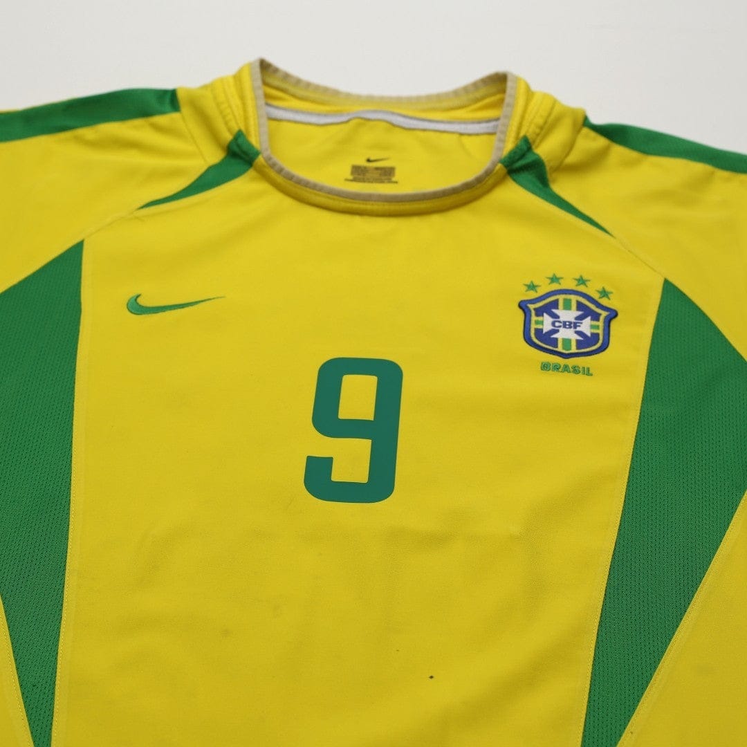 2002/04 Ronaldo #9 Brazil Vintage Nike Home Football Shirt (M)