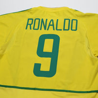 2002/04 Ronaldo #9 Brazil Vintage Nike Home Football Shirt (M)