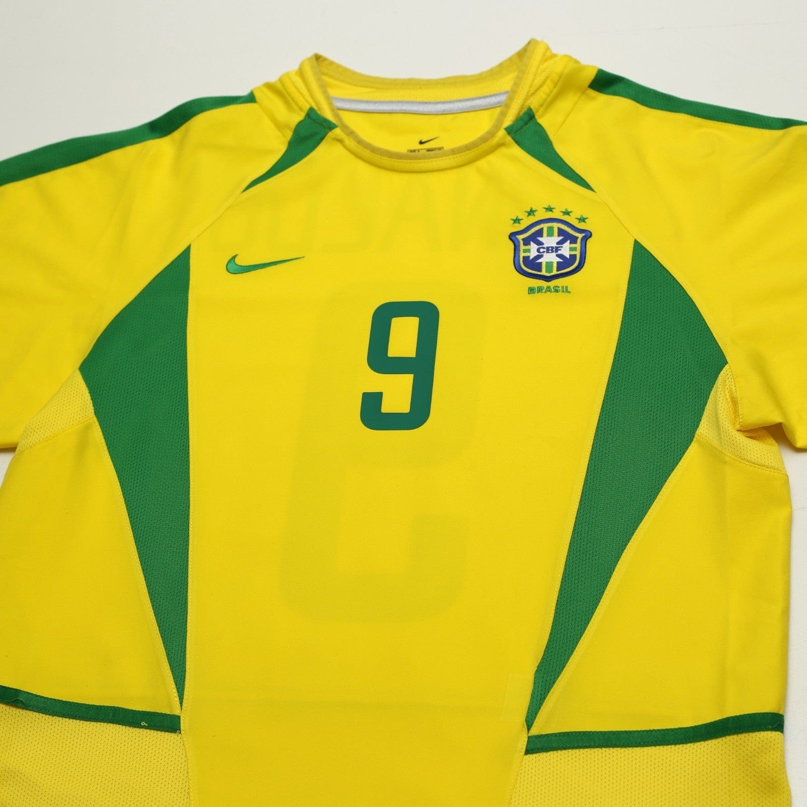 2002/04 Ronaldo #9 Brazil Vintage Nike Home Football Shirt (S)