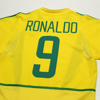 2002/04 Ronaldo #9 Brazil Vintage Nike Home Football Shirt (S)