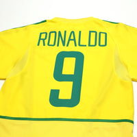 2002/04 Ronaldo #9 Brazil Vintage Nike Home Football Shirt (S)