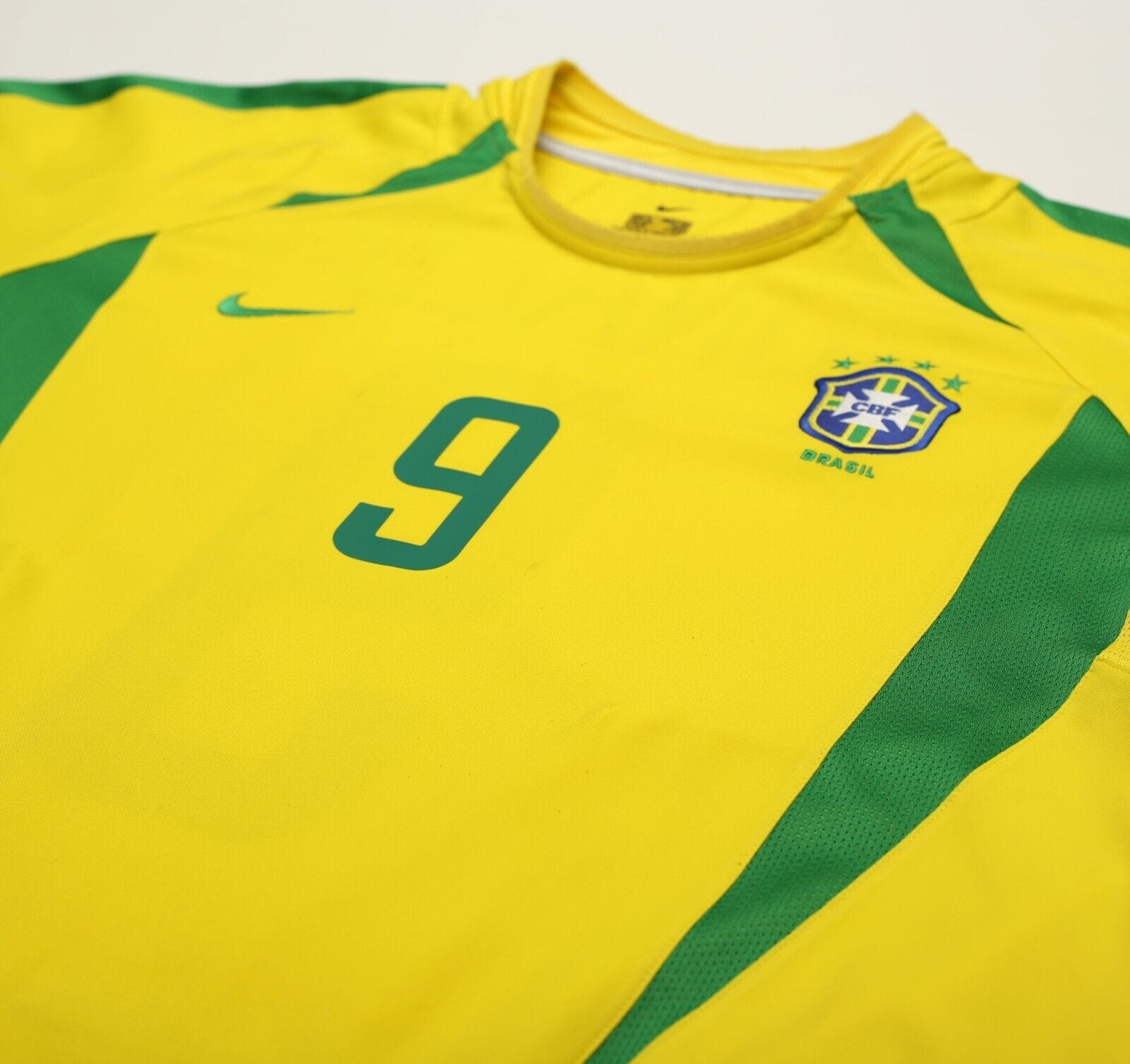 2002/04 RONALDO #9 Brazil Vintage Nike Home Football Shirt (XL)