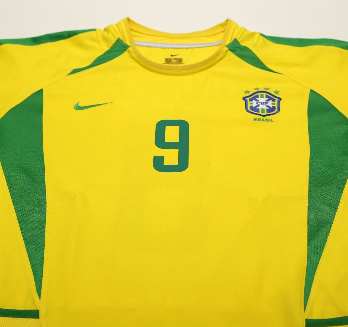2002/04 RONALDO #9 Brazil Vintage Nike Home Football Shirt (XL)