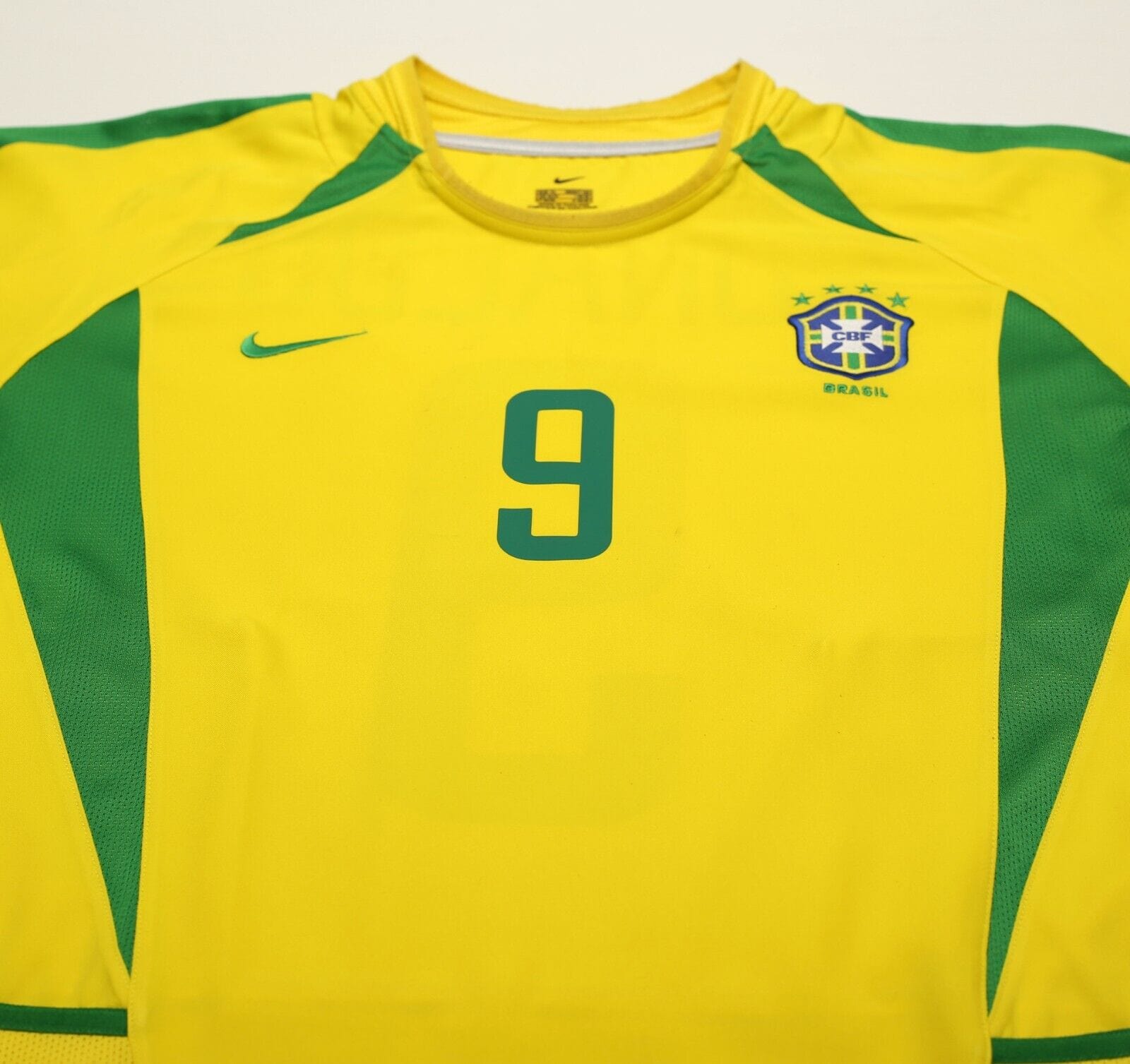 2002/04 RONALDO #9 Brazil Vintage Nike Home Football Shirt (XL)