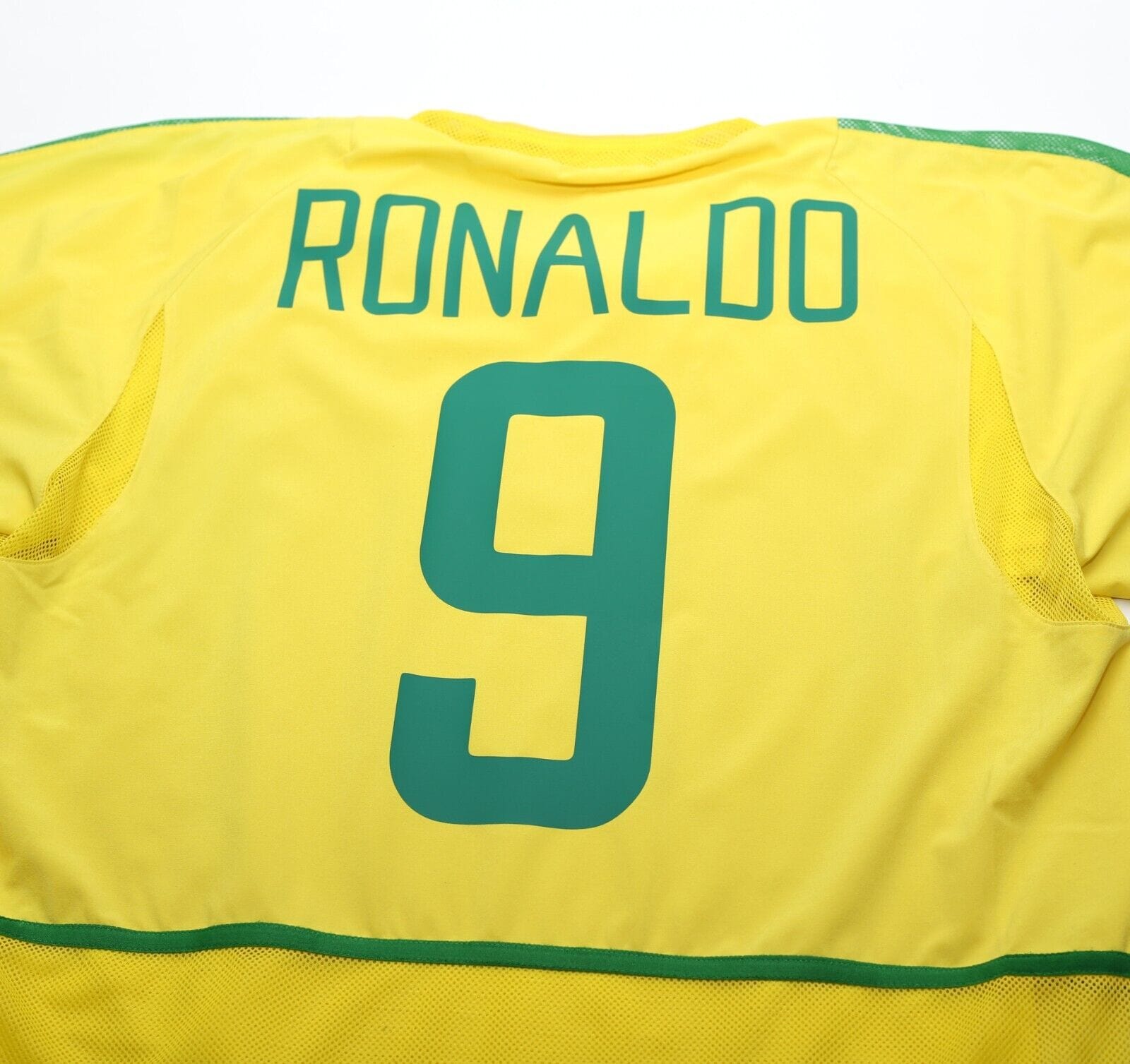 2002/04 RONALDO #9 Brazil Vintage Nike Player Issue Spec Home Football Shirt (M)