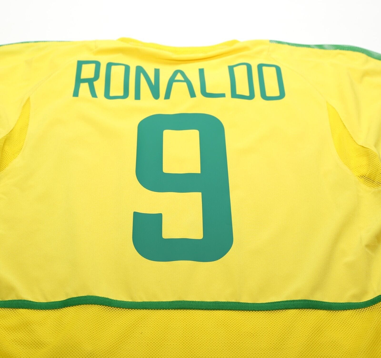 2002/04 RONALDO #9 Brazil Vintage Nike Player Issue Spec Home Football Shirt (M)