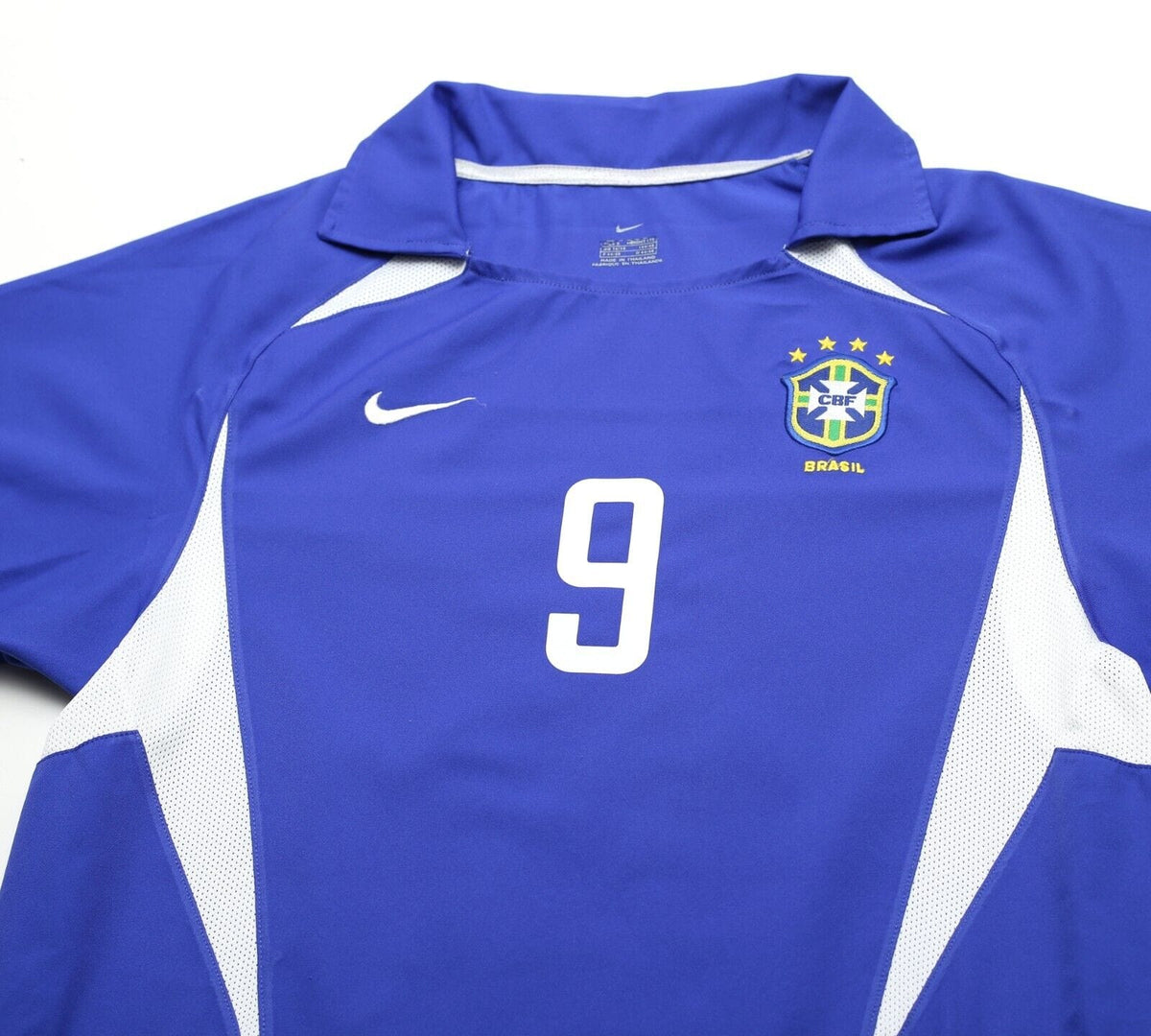 2002/04 RONALDO #9 Brazil Vintage Nike WC 2002 Away Football Shirt (S)
