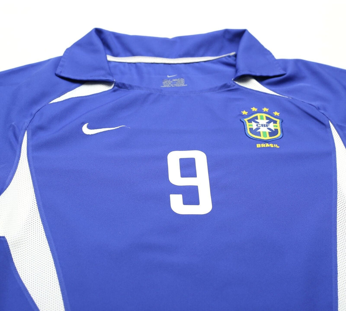 2002/04 RONALDO #9 Brazil Vintage Nike WC 2002 Away Football Shirt (S)