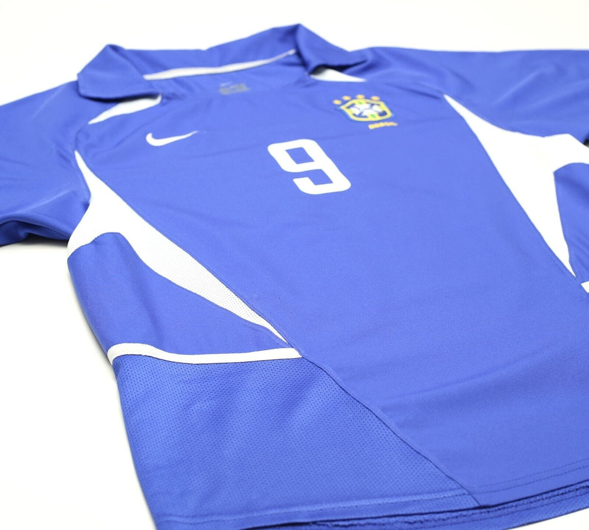 2002/04 RONALDO #9 Brazil Vintage Nike WC 2002 Away Football Shirt (S)
