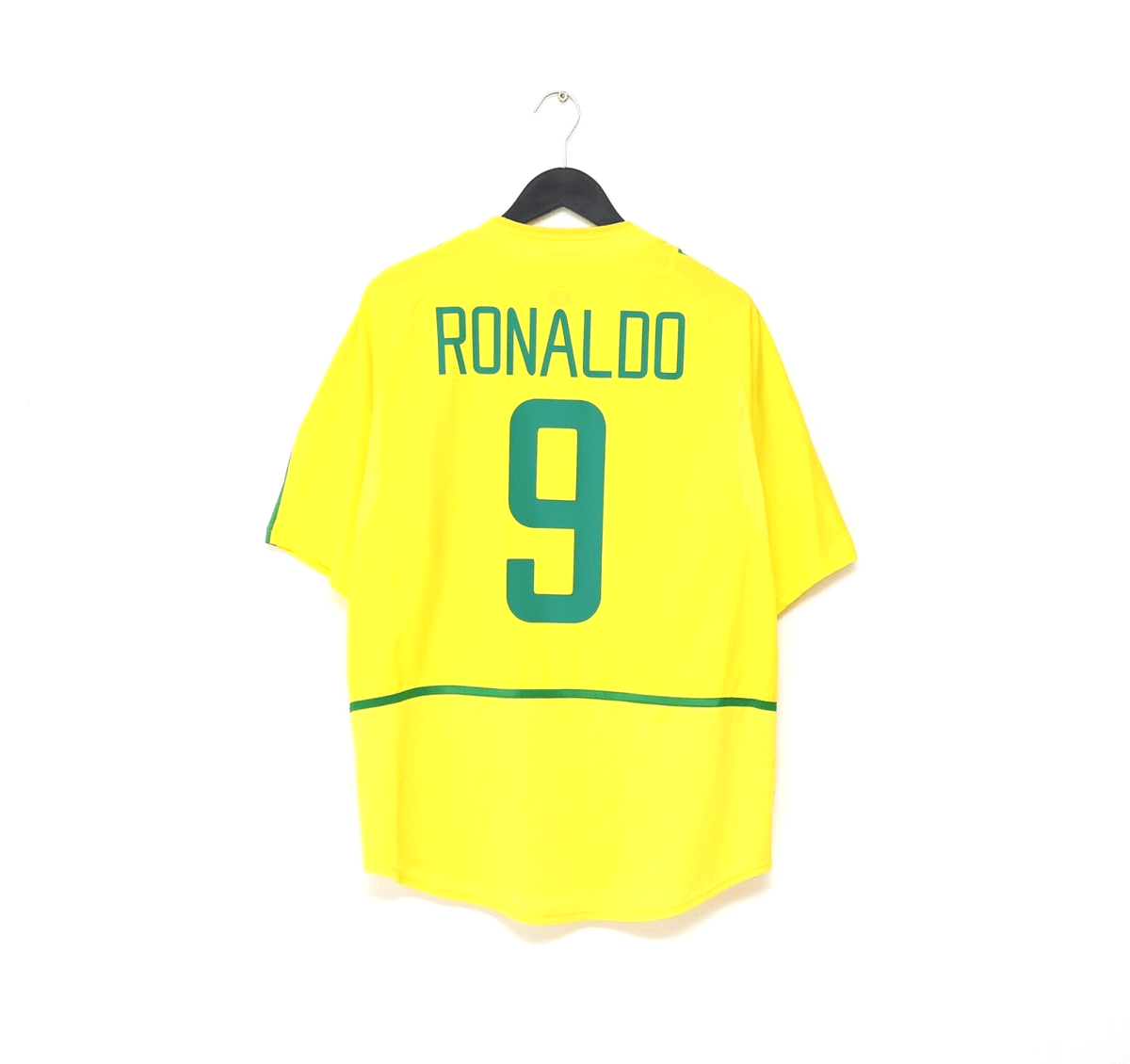 2002/04 RONALDO #9 Brazil Vintage Nike WC 2002 Home Football Shirt (L)