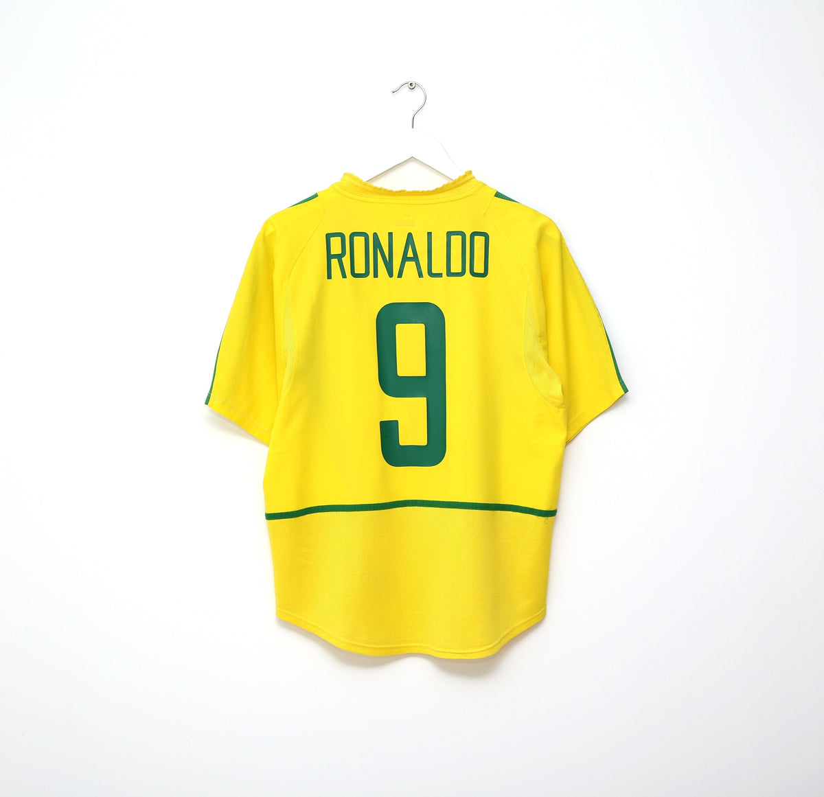 2002/04 RONALDO #9 Brazil Vintage Nike WC 2002 Home Football Shirt (M)