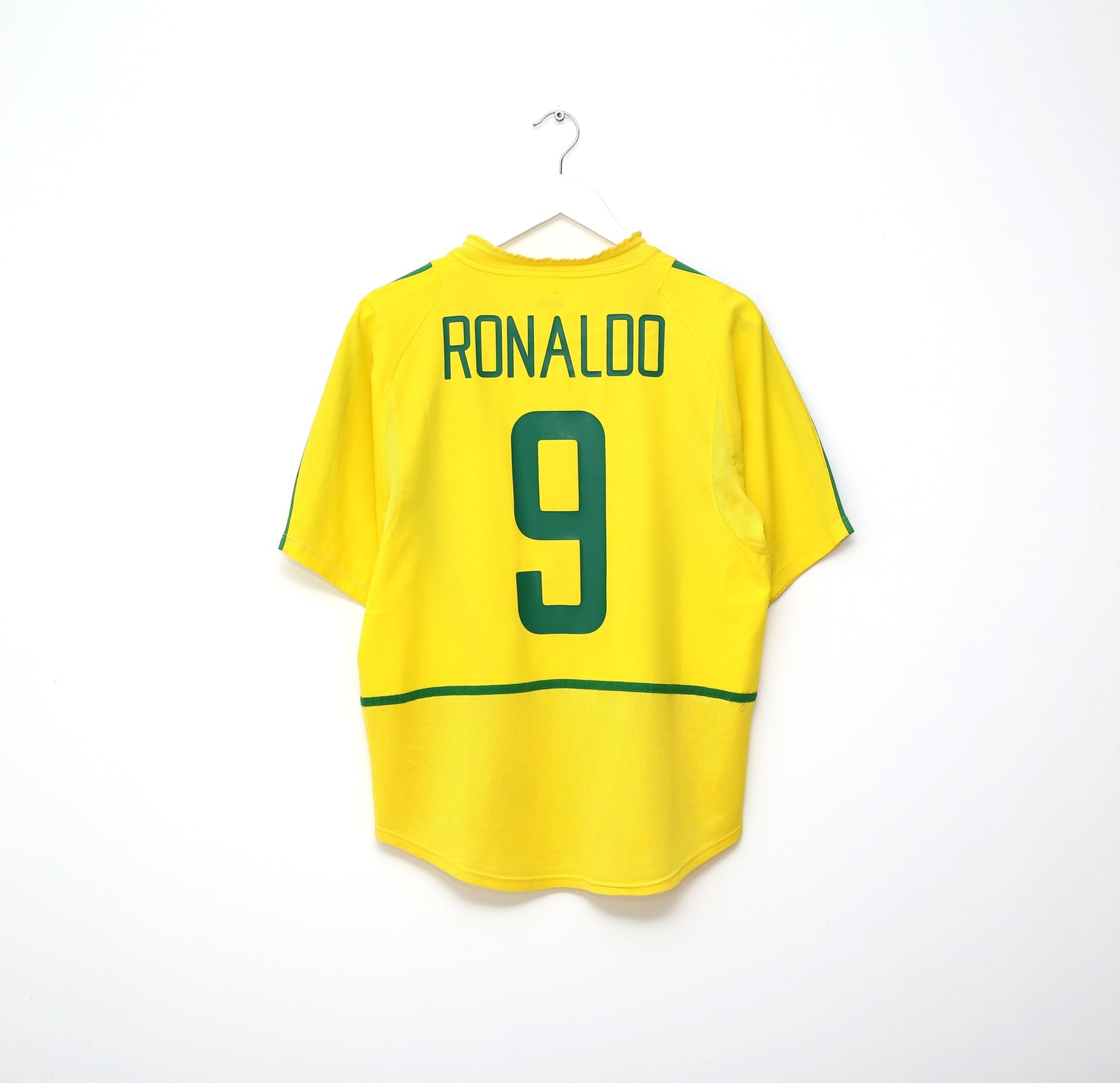 2002/04 RONALDO #9 Brazil Retro Nike WC 2002 Home Football Shirt (M) -  Football Shirt Collective