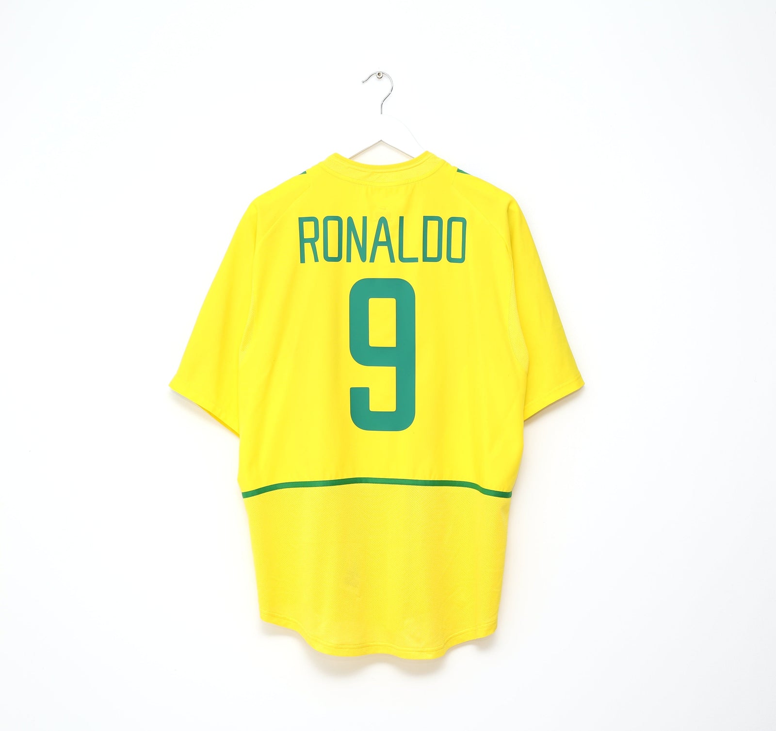 2002/04 RONALDO #9 Brazil Vintage Nike WC 2002 Home Football Shirt (XL)