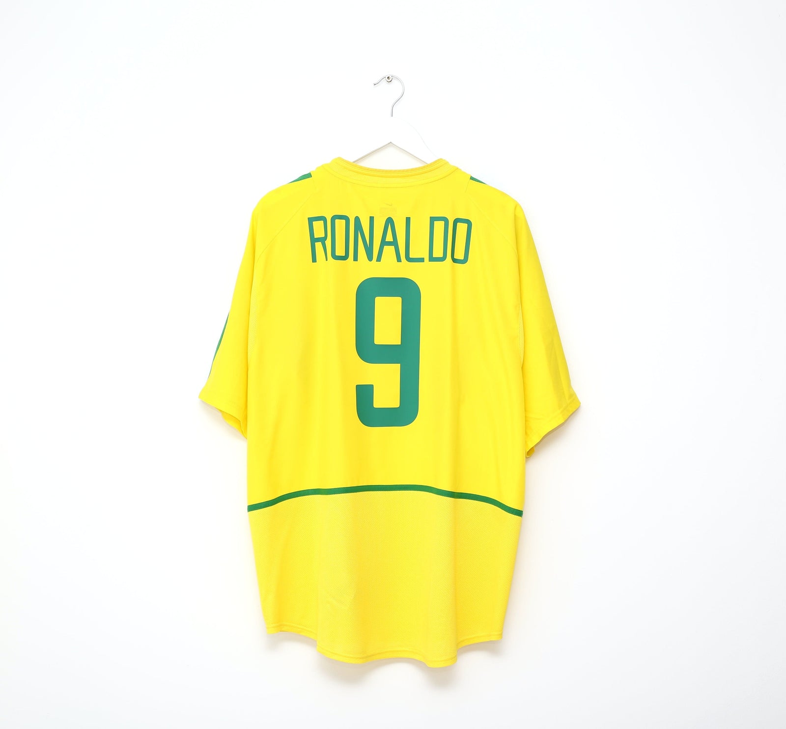 2002/04 RONALDO #9 Brazil Vintage Nike WC 2002 Home Football Shirt (XXL)