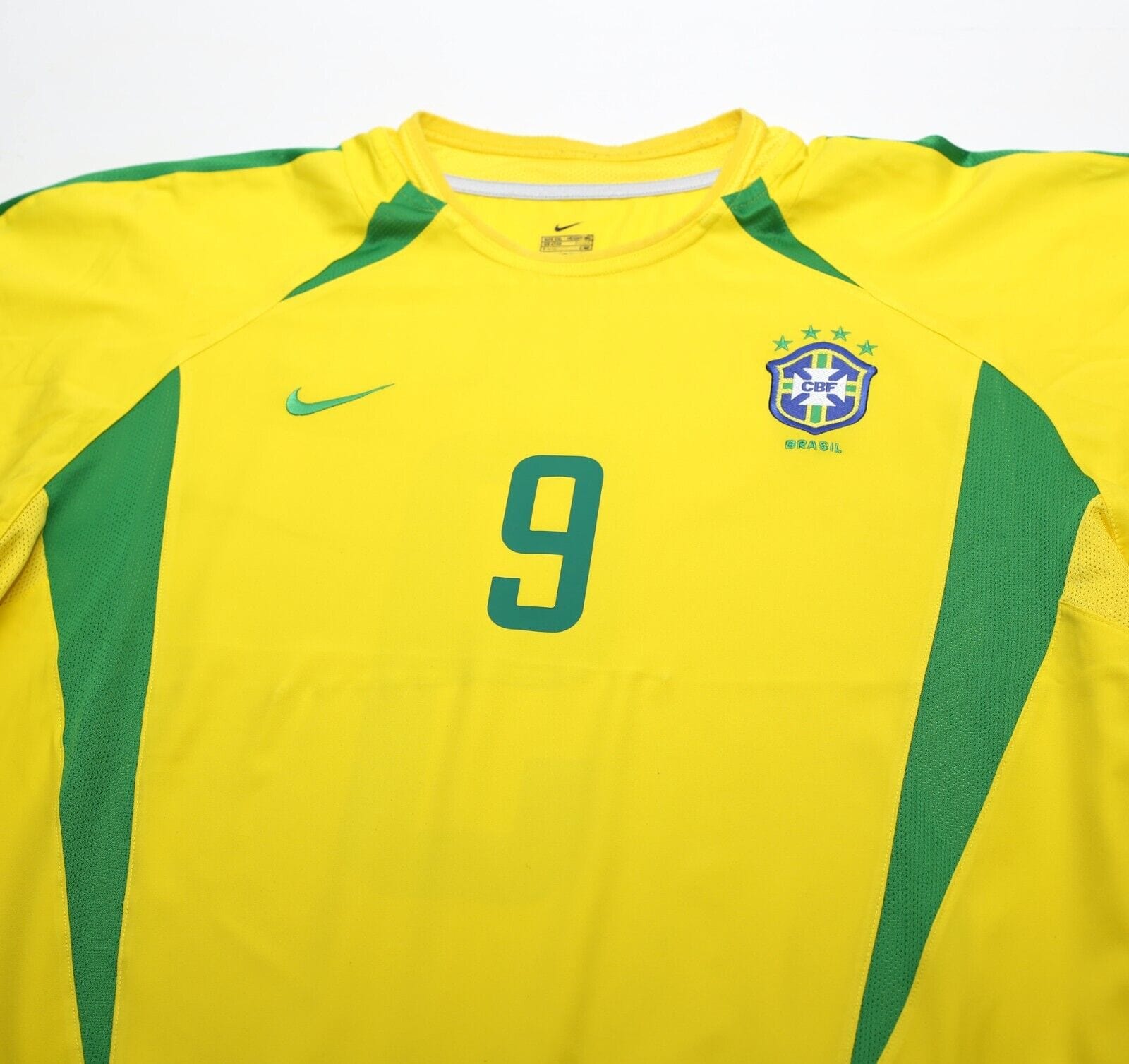 2002/04 RONALDO #9 Brazil Vintage Nike WC 2002 Home Football Shirt (XXL)