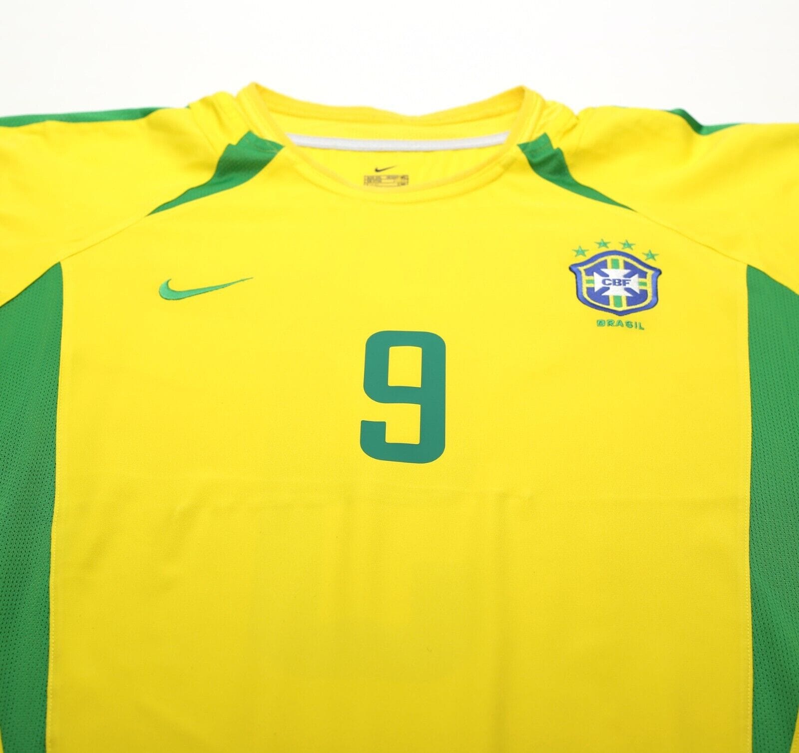 2002/04 RONALDO #9 Brazil Vintage Nike WC 2002 Home Football Shirt (XXL)