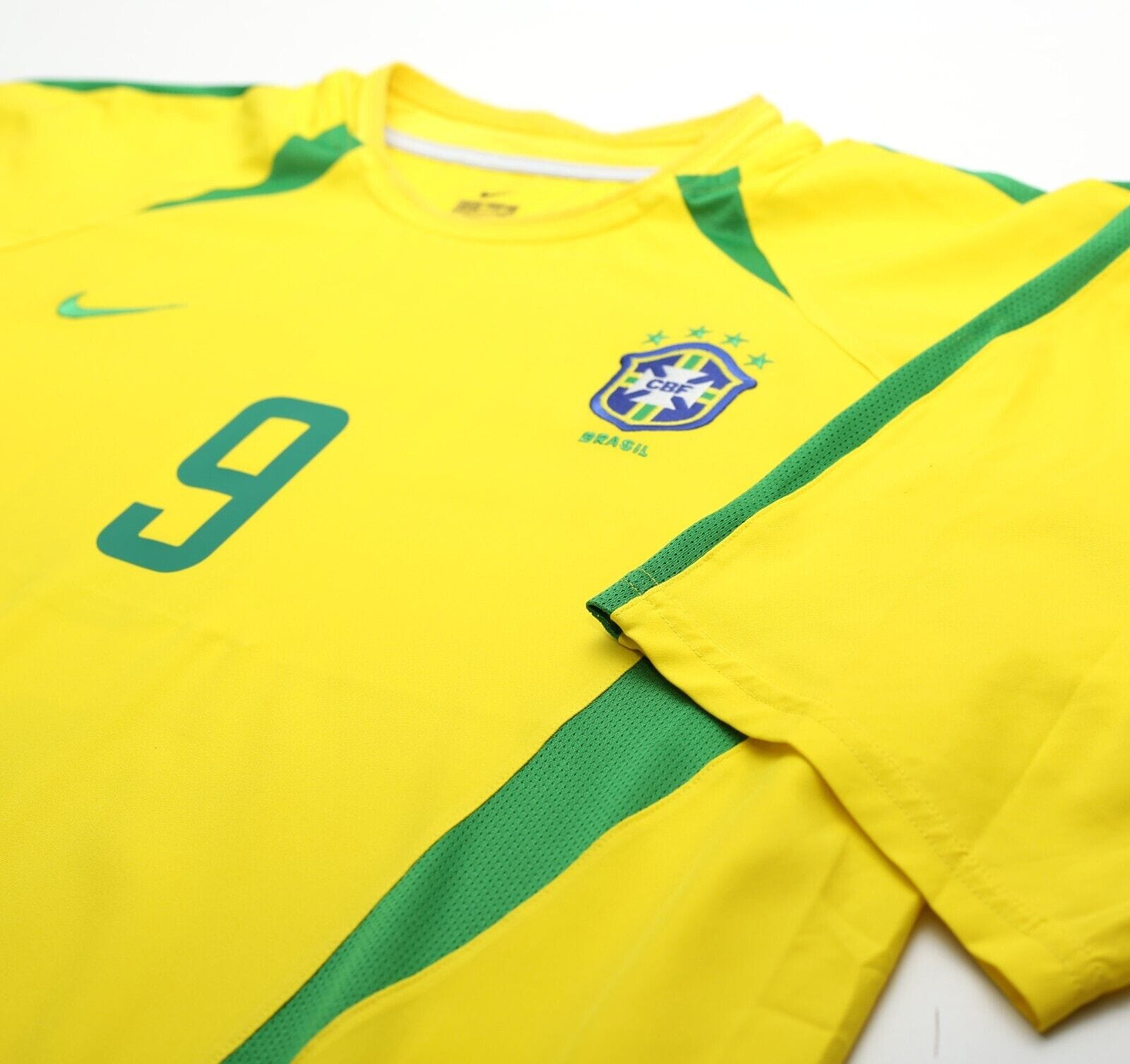 2002/04 RONALDO #9 Brazil Vintage Nike WC 2002 Home Football Shirt (XXL)