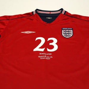 2002/04 Rooney #23 England Vintage Umbro Away Debut Football Shirt (L) Australia