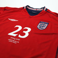 2002/04 Rooney #23 England Vintage Umbro Away Debut Football Shirt (M) Australia